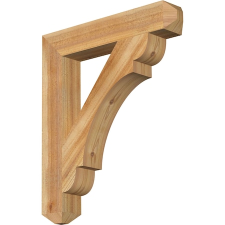 Ekena Millwork Olympic Craftsman Rough Sawn Bracket, Western Red Cedar, 4"W x 24"D x 28"H BKT04X24X28OLY04RWR